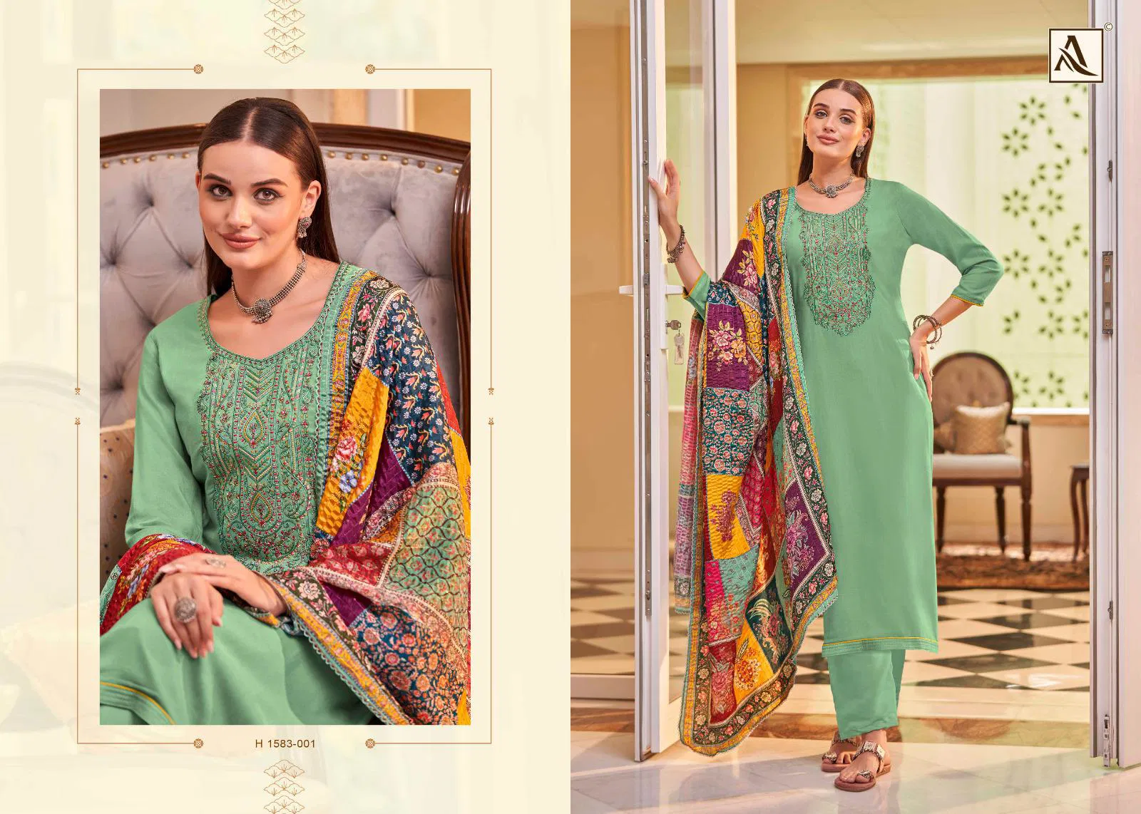 Saundarya Edition 2 By Alok Suit Viscose Rayon Dress Material Suppliers In India